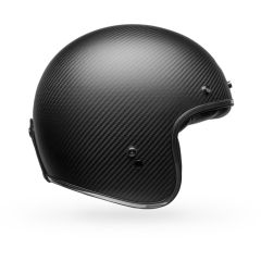 Jet Helmet Bell Custom 500 Carbon Solid Matte Black