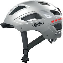 Casco de Ciclismo Urban Abus Hyban 2.0 LED Signal Silver