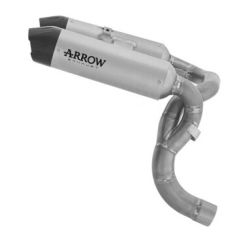 77004PR - Exhaust Mufflers Arrow Round Sil Titanium Ducati Panigale V2 (25-)