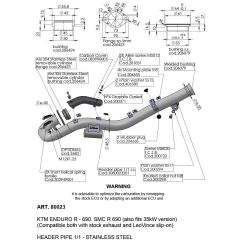 80023 - Exhaust manifold LeoVince Racing GAS GAS ES 700 (22-23)