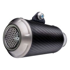 9791 - Universal exhaust muffler LeoVince LV-10 Carbon Ø 54 Sinistra