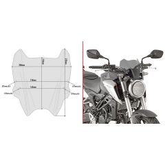 A1164 - Givi Specific screen smoked 21x28 Honda CB 125 R /CB 300 R (2018 > 2019)