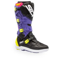 Motorcycle Boots Off-Road Man Sidi CROSSFIRE 3 SRS Violet Black Fluo Yellow