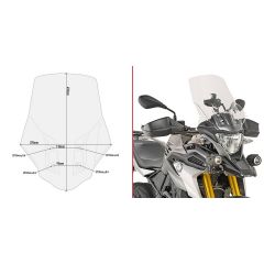 D5126ST - Givi Bulle transparent 47 x 37 cm BMW G 310 GS (2017 > 2018)