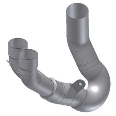 D.045.C1 - Exhaust Mid Pipe MIVV No-Kat DUCATI HYPERMOTARD 950 (19-20)