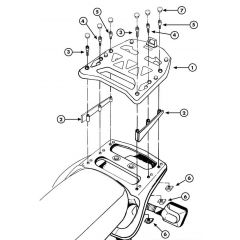 E210 - Givi Topcase Träger für MONOKEY Koffer Honda Africa Twin 750 (93 > 02)