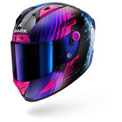 Casco Integral Shark AERON Edgy Carbon Blue Chrome