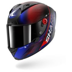 Casco Integral Shark AERON SPEED-TECH Mat Carbon Blue Red