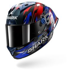 Casco Integral Shark AERON GP FIM RACING #1 REPLICA ZARCO VICTORY 2025 Carbon Blue Chrom