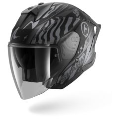 Jethelm Shark SKWAL JET CUP SPEED-FANCY Mat Black Anthracite Silver