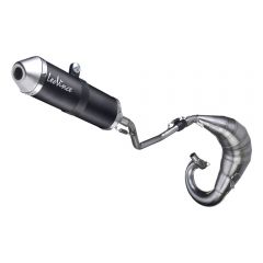 3278B - Full Exhaust LeoVince X-Fight Dark SS End Cap APRILIA RS4 50 (11-13)