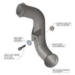 8094 - Exhaust mid pipe LeoVince No-cat KTM 890 DUKE/L A2/R (20-23)