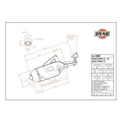 0229 - Muffler Leovince Sito 2-STROKE Piaggio SKIPPER Gilera TYPHOON RUNNER