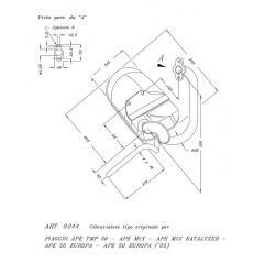 0244 - Muffler Leovince Sito 2-STROKE Piaggio APE TMP 50 EUROPA MIX KAT