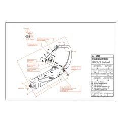 0711 - Muffler Leovince Sito 2-STROKE Peugeout X-FIGHT 50 WRC
