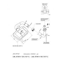 0742 - Exhaust Leovince Sito 4T LML STAR 4 125 / STAR 4 150