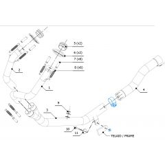 H.059.C1 - Exhaust Manifolds Mivv SPORT HONDA CRF 1000 L AFRICA TWIN (2016 >)