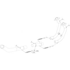 K.047.C1 - Exhaust Mid Pipe Mivv No-Kat KAWASAKI NINJA 400 / Z400