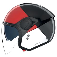 Jet Helmet Nolan N20-2 VISOR BLOCCO 353 Nero / Rosso / Antracite / Bianco