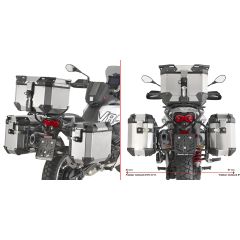 PLO8209CAM Support valise latérale Givi PL ONE-FIT Trekker OBK MOTO GUZZI V85 TT