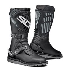Leather Suede Boots Moto Sidi Off-Road Trial Zero.2 Black Black