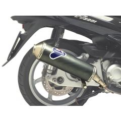 H104080INR - Auspufftopf Termignoni ROUND Edelstahl Carbon Look HONDA SH300