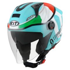 Jet Helmet KYT D-CITY Leopard Replica Tricolore
